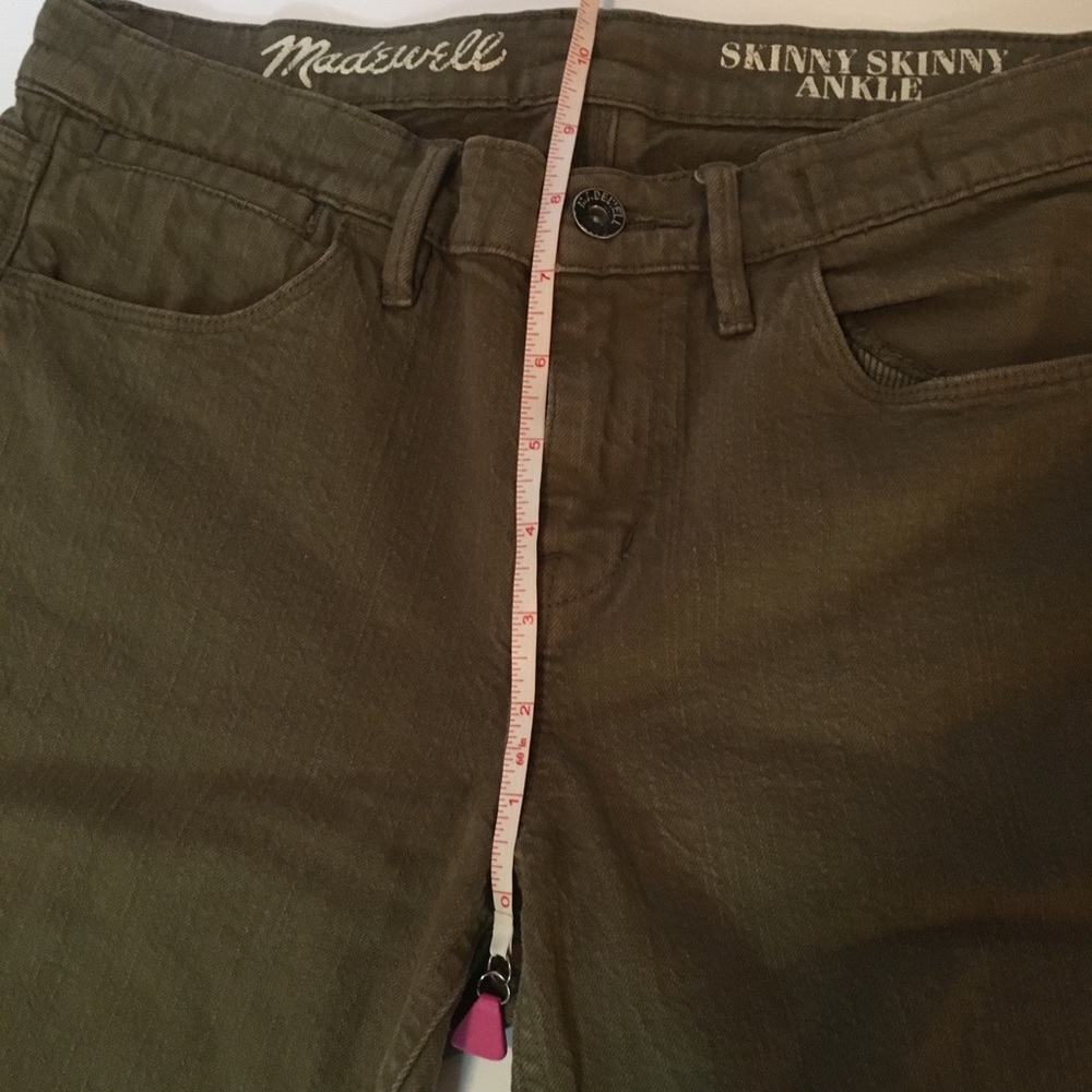 Madewell Skinny Skinny Ankle Jeans Olive Green EUC - Picture 8 of 11